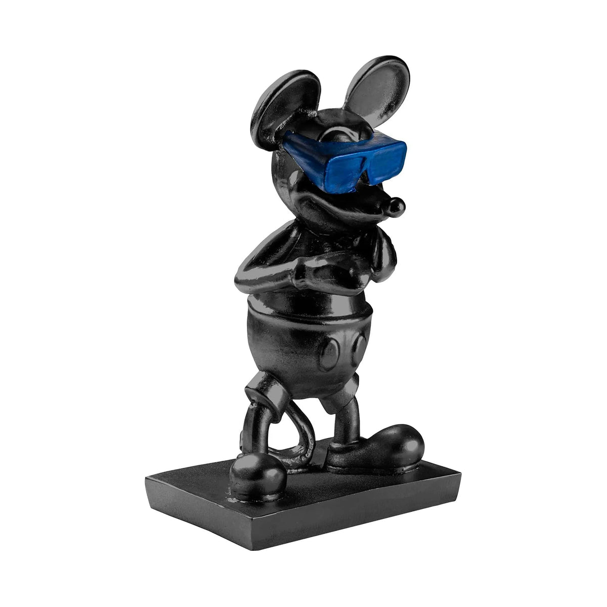 Accesoriu decorativ SOURIS-4, negru/albastru, poliester, 18x12x32 cm