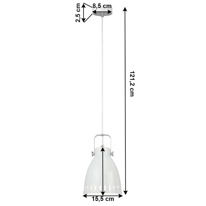 Lustra AIDEN TIP 3, alb, metal, 16x121 cm