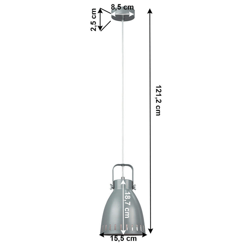 Lustra AIDEN TIP 3, gri, metal, 16x121 cm