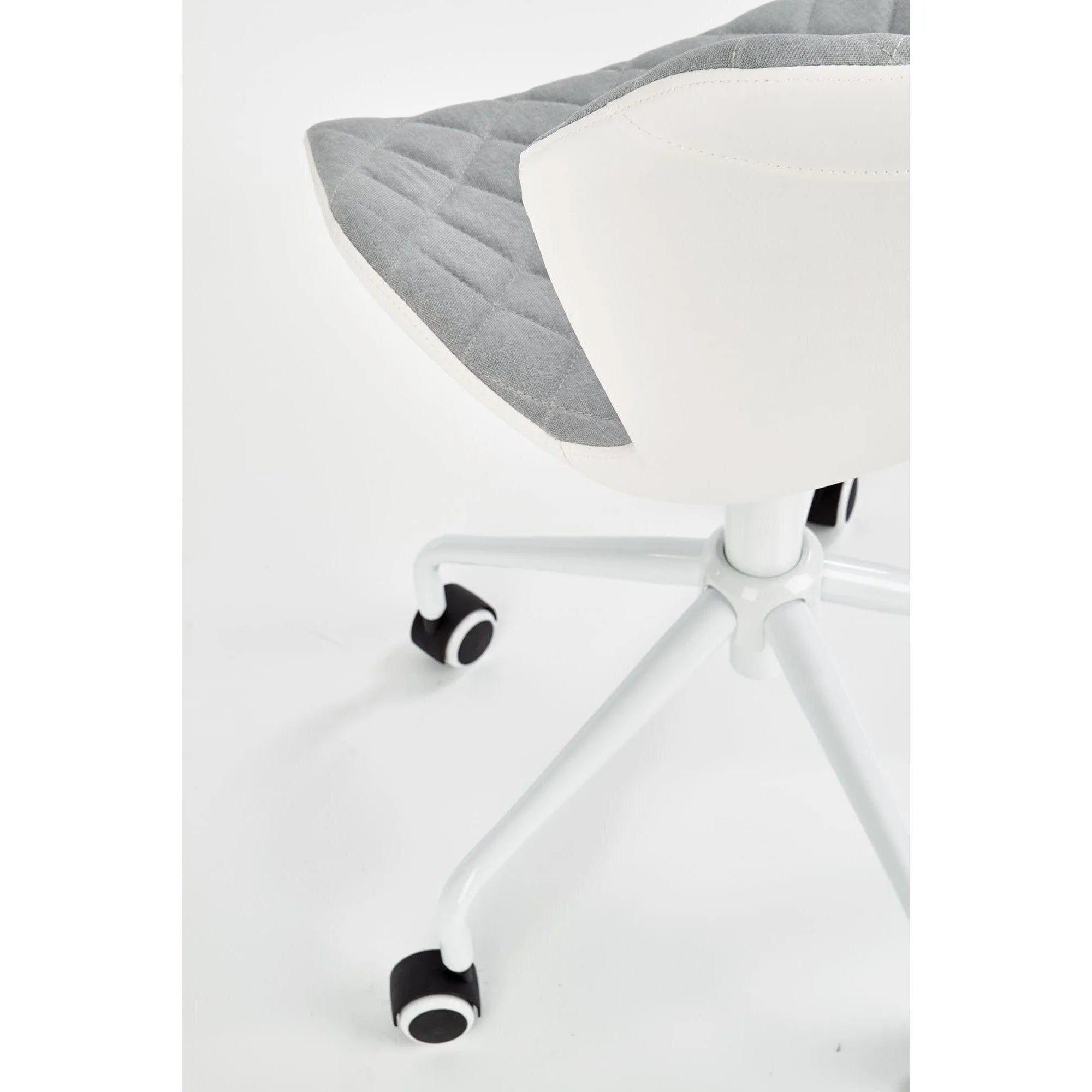Scaun de birou MATRIX 3, alb/gri, piele ecologica/stofa, 48x57x79/88 cm
