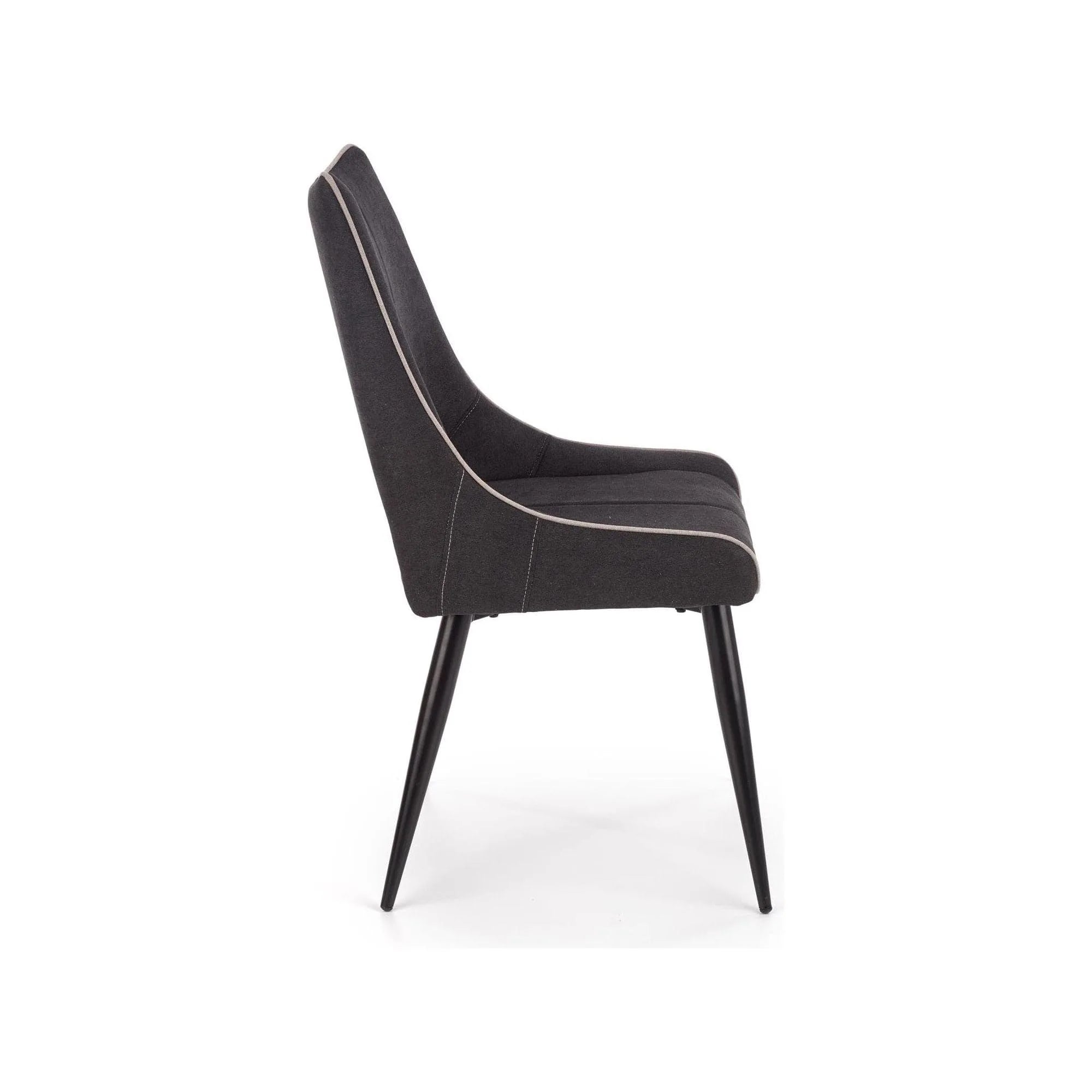Scaun K369, gri inchis/negru, stofa clasica/otel, 48x58x92 cm