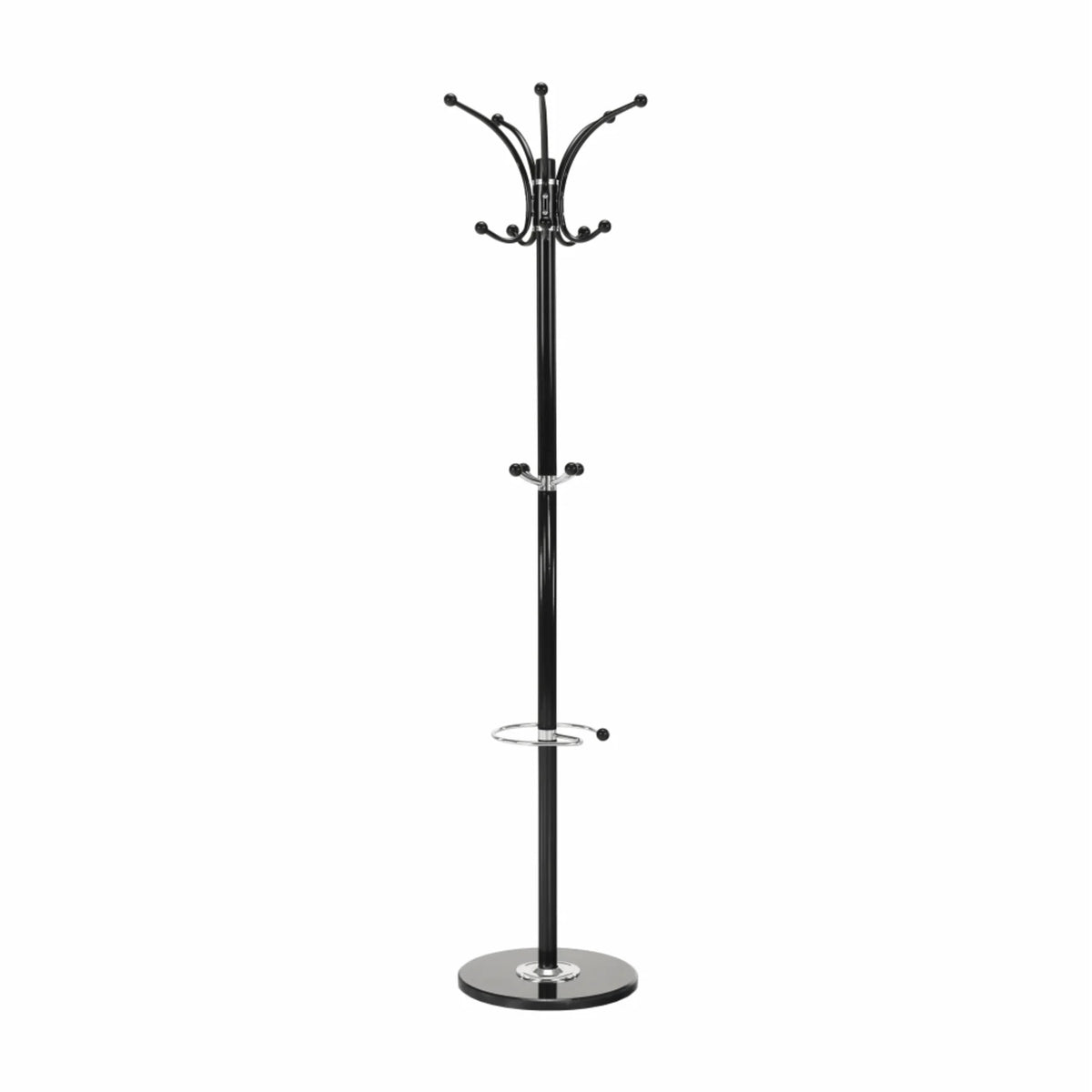 Cuier pom ALAN NEW, negru, metal/marmura, 37x175 cm