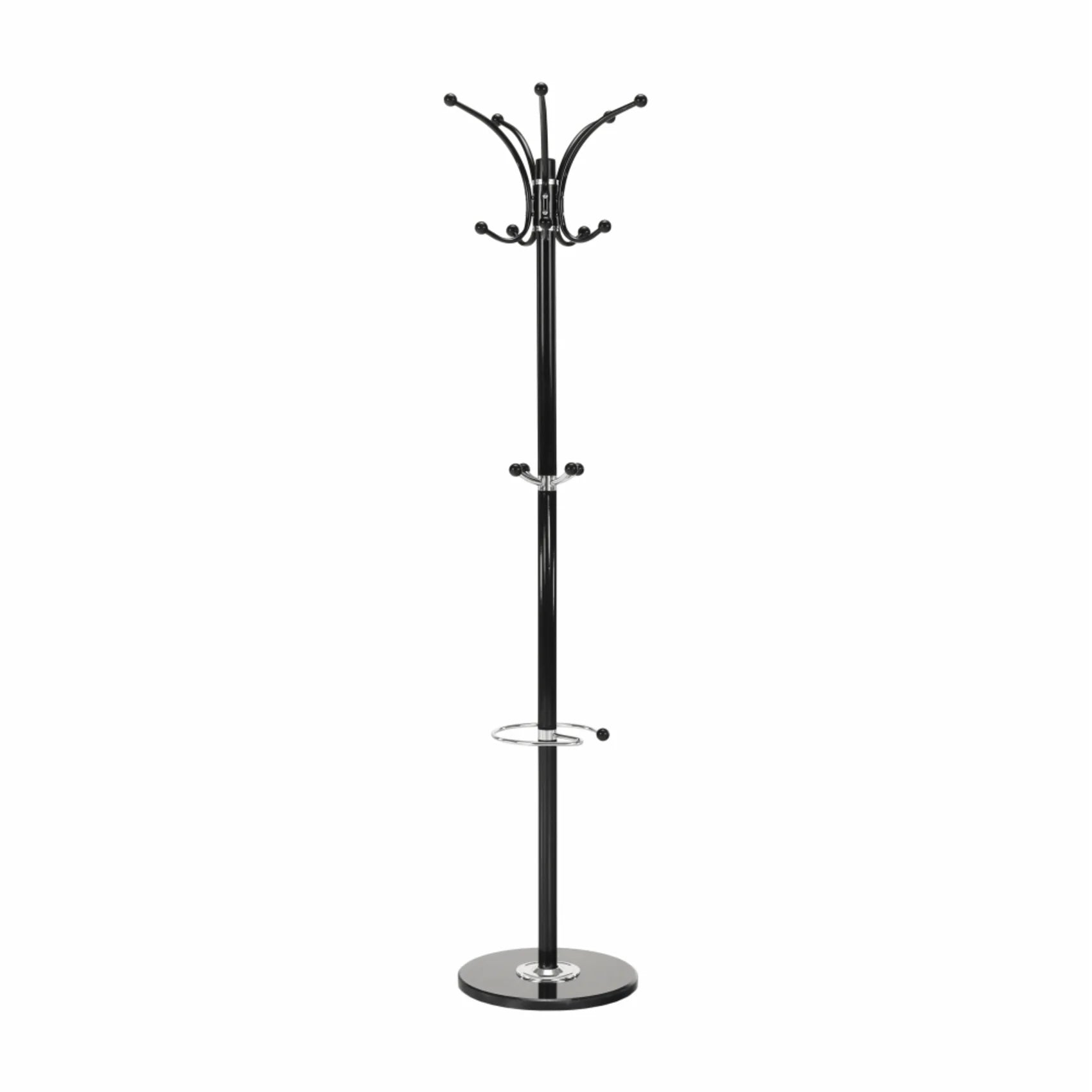 Cuier pom ALAN NEW, negru, metal/marmura, 37x175 cm