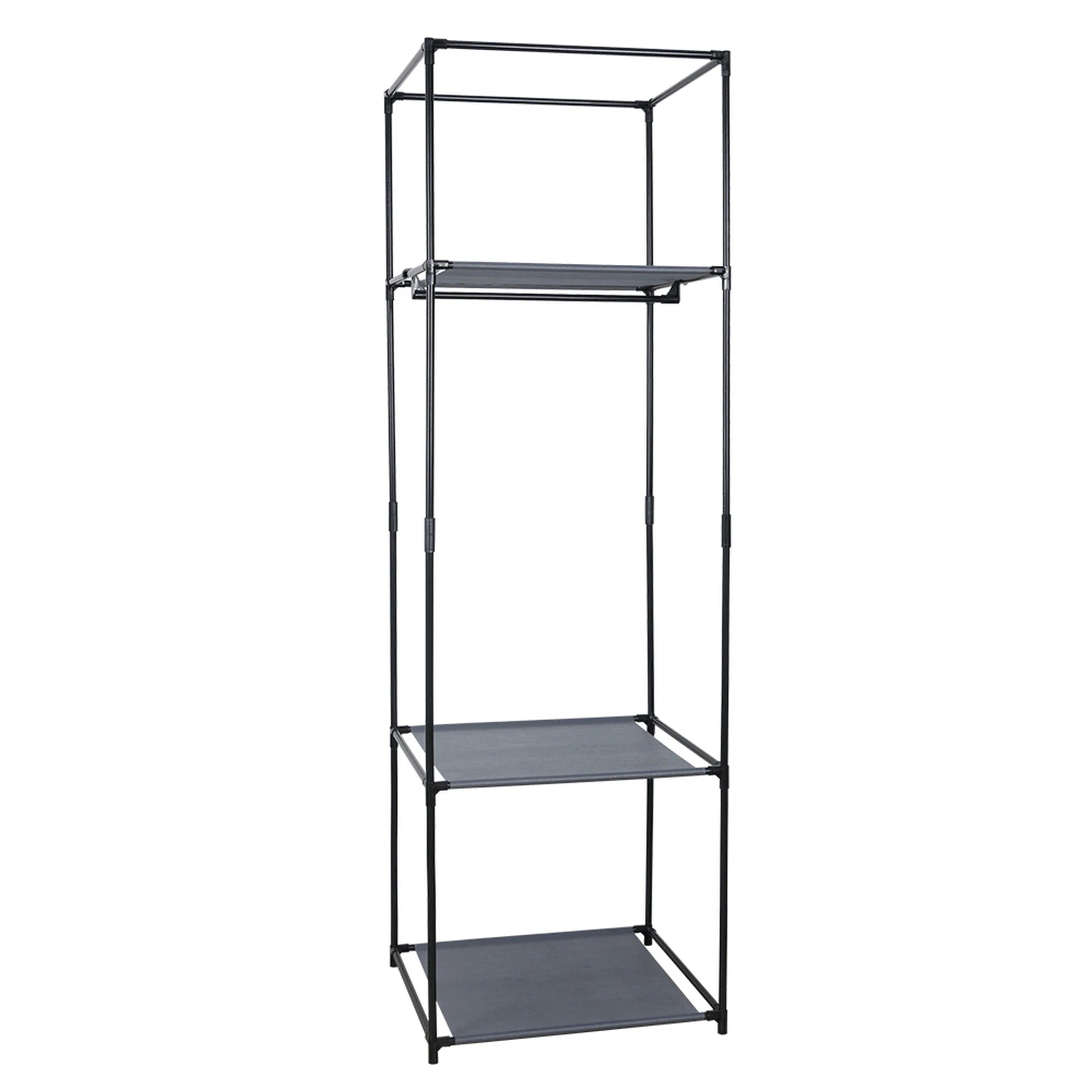 Suport umerase ALBUS, negru, metal/tesatura, 50x44x161 cm