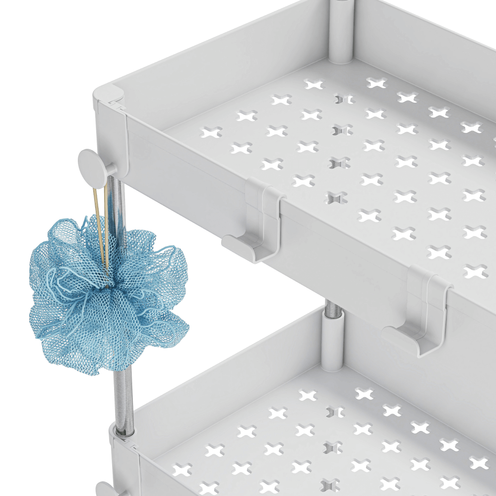 Etajera ALIOL TIP 3, alb, metal/plastic, 40x22x85 cm