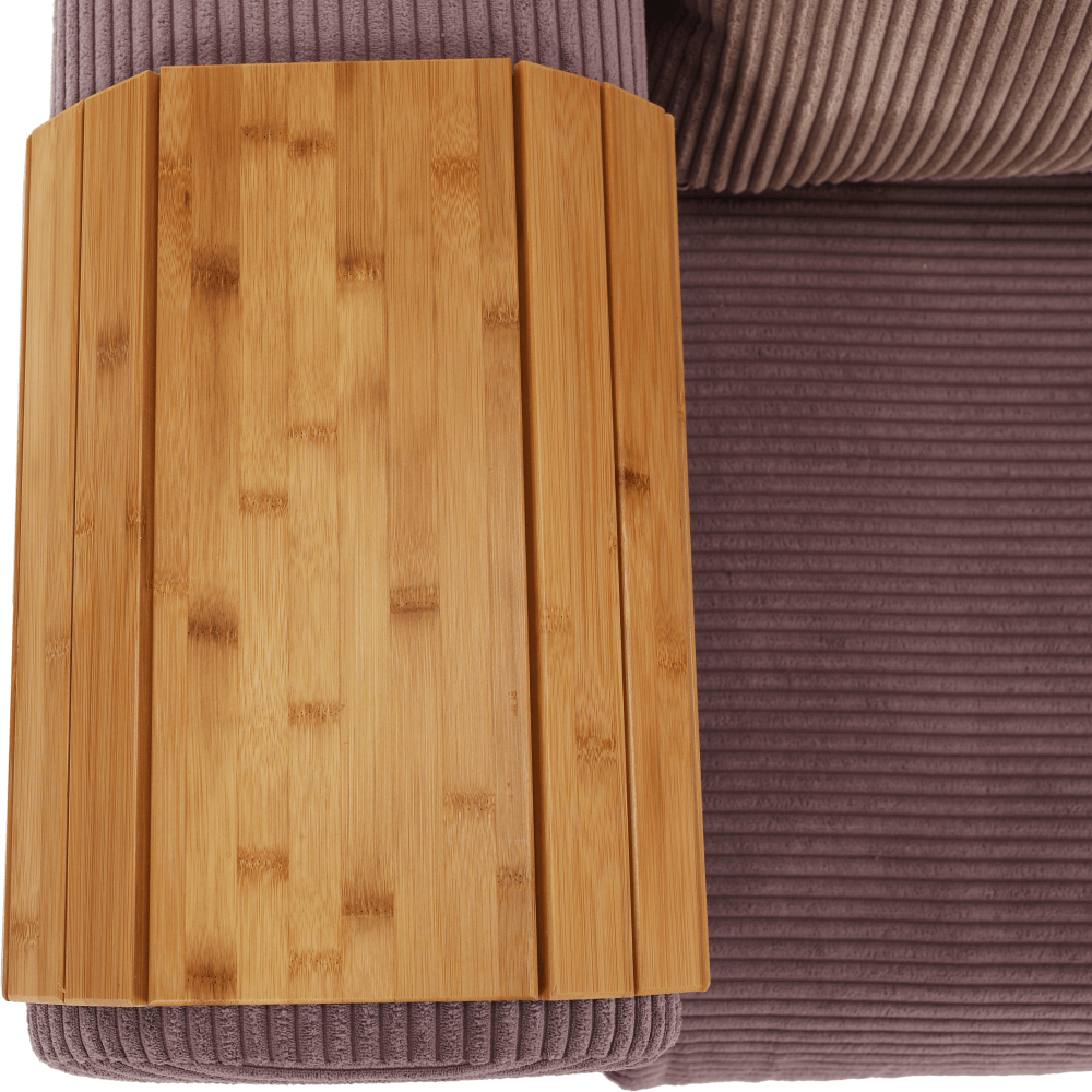 Cotiera flexibila canapea ALTE, stejar, bambus/pasla, 48x1x39 cm