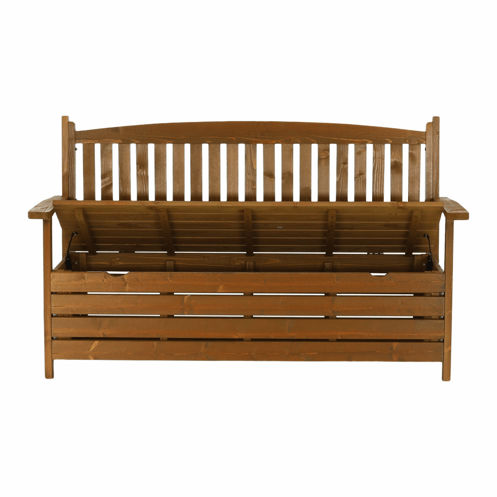 Banca gradina AMULA, stejar inchis, lemn, 150x58x88 cm