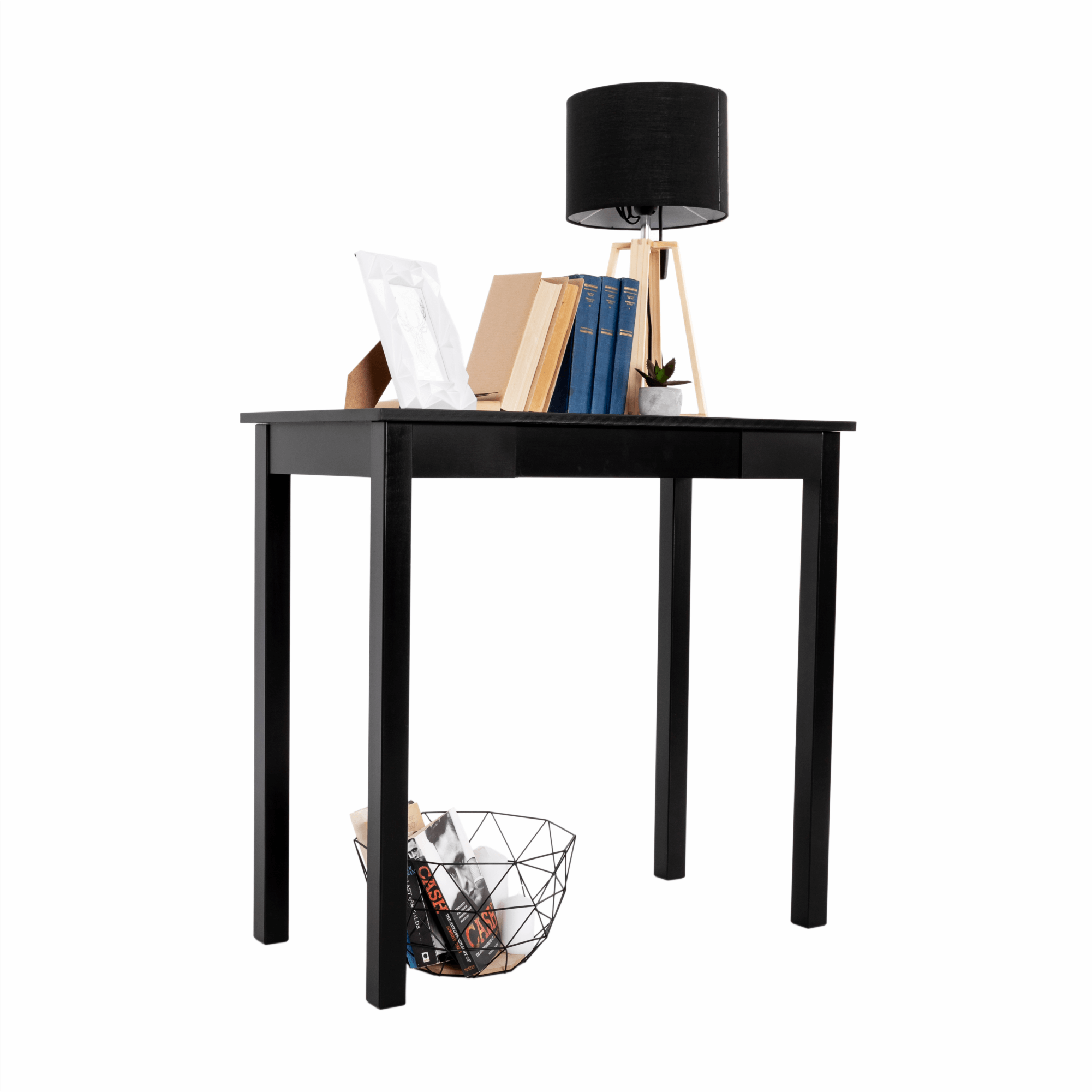 Consola AMYNTAS, negru, 80x40x75 cm