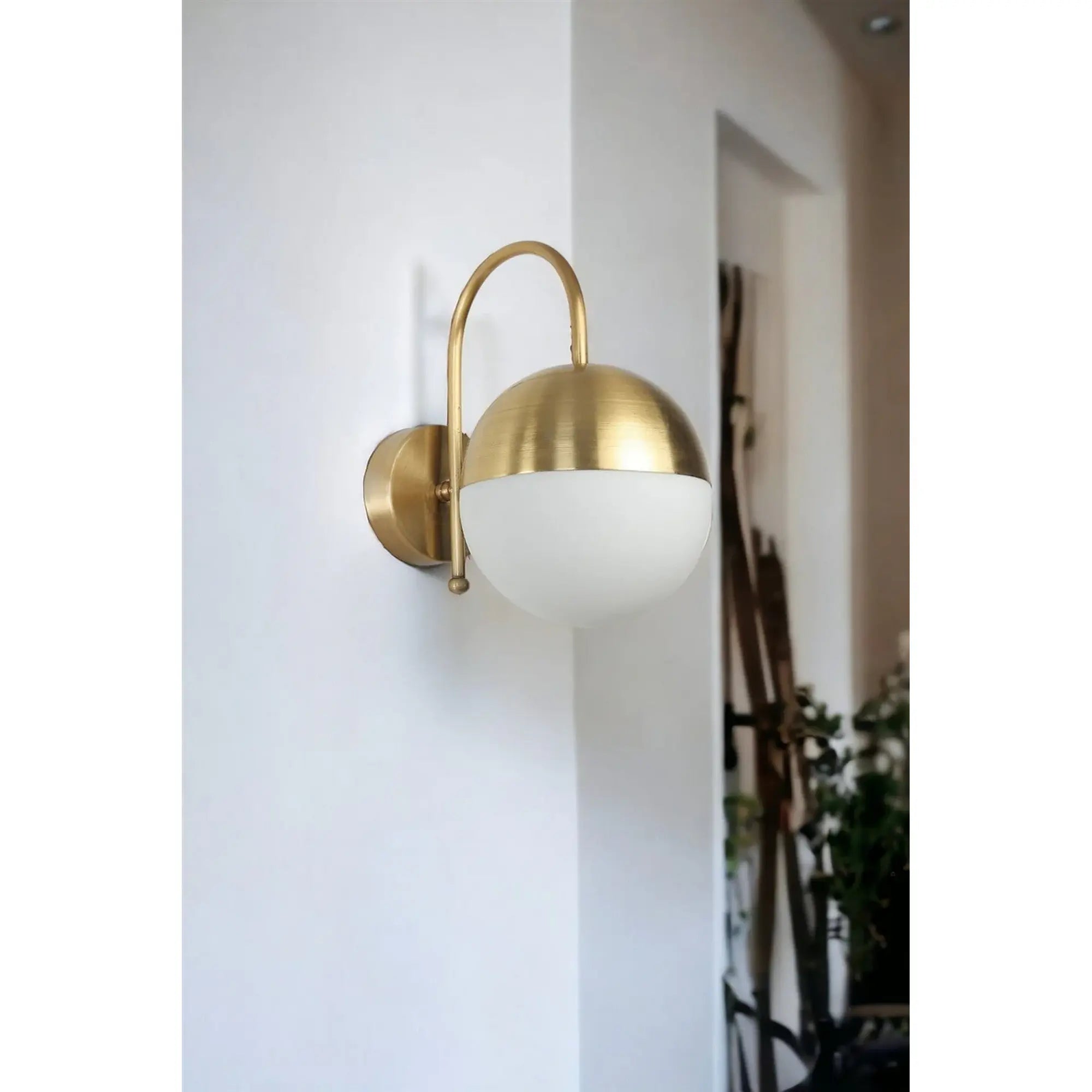 Aplica 846STL4120, auriu/alb, metal, 15x26x24 cm