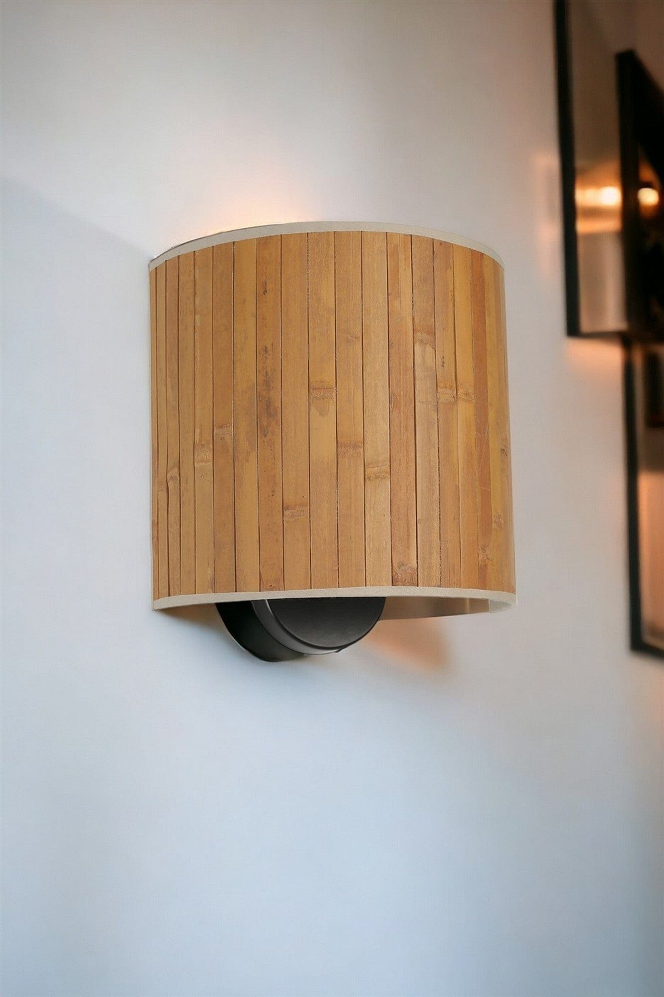 Aplica BAMBU 01, stejar, lemn/metal, 25x25x30 cm