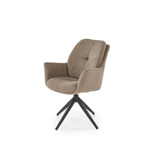 Scaun K591, maro/negru, stofa clasica/otel, 65x73x94 cm