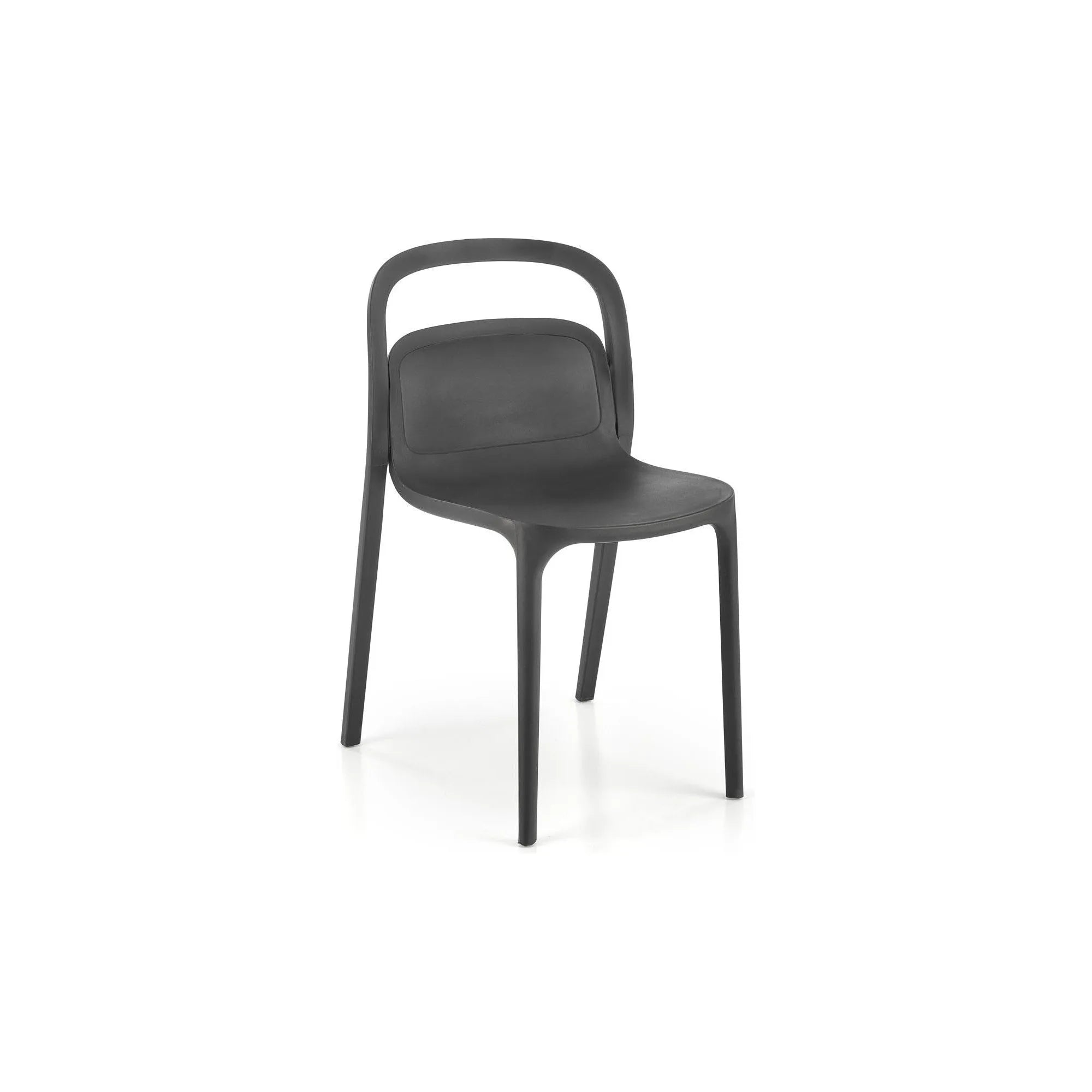 Scaun K490, negru, polipropilena, 46x55x80 cm