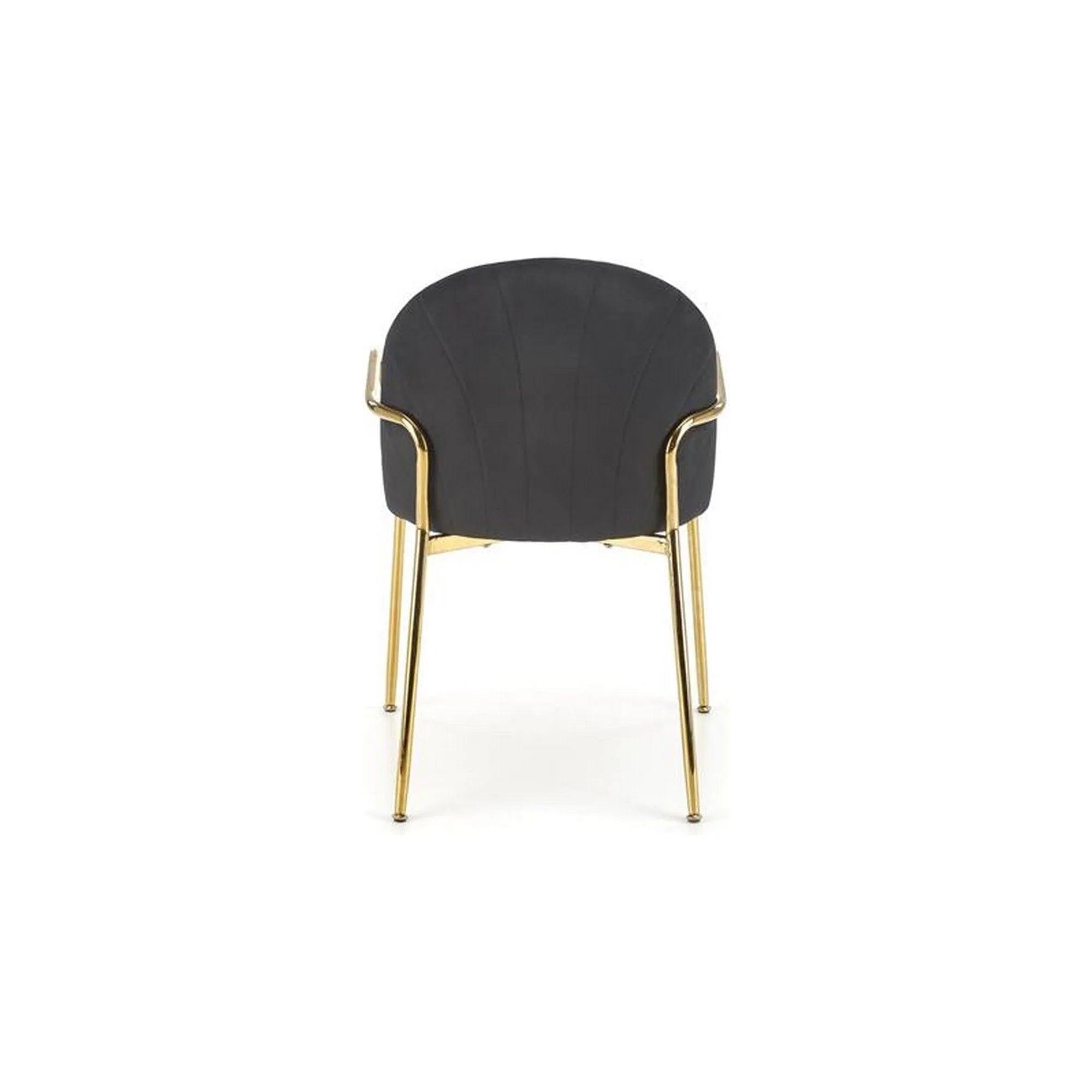 Scaun tapitat K500, bej/auriu, stofa catifelata, 53x57x80 cm