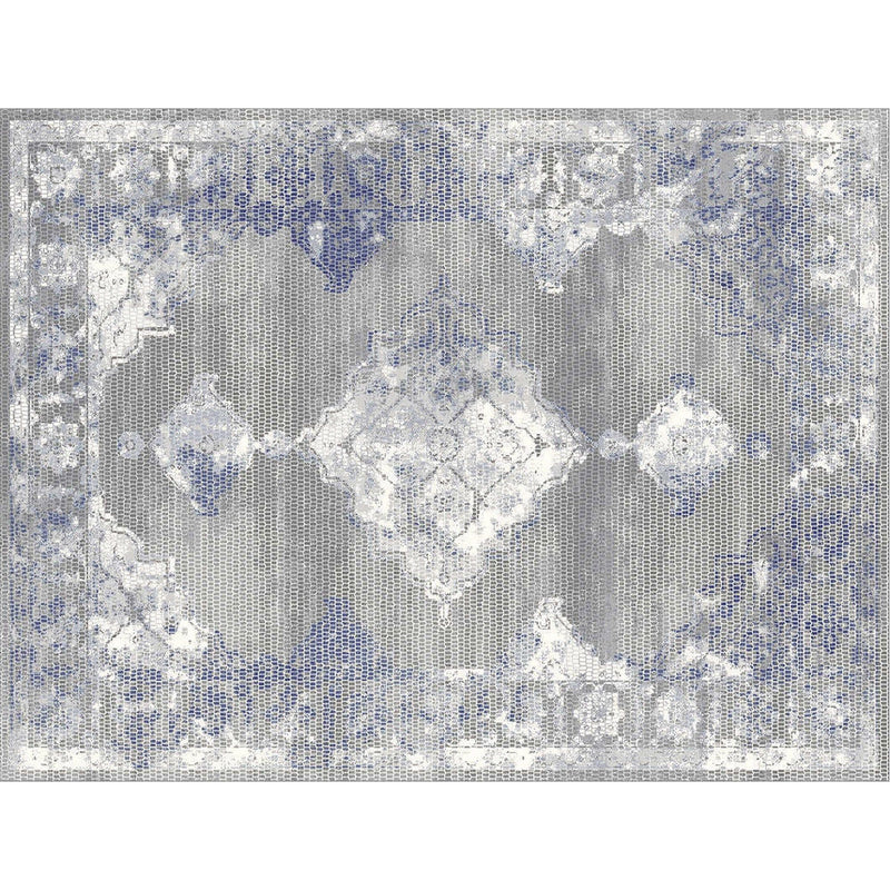 Covor AZUMI, forma dreptunghiulara, gri/albastru, 100x150 cm