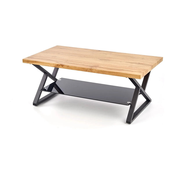 Masuta cafea XENA, negru/stejar natural, 110x60x45 cm