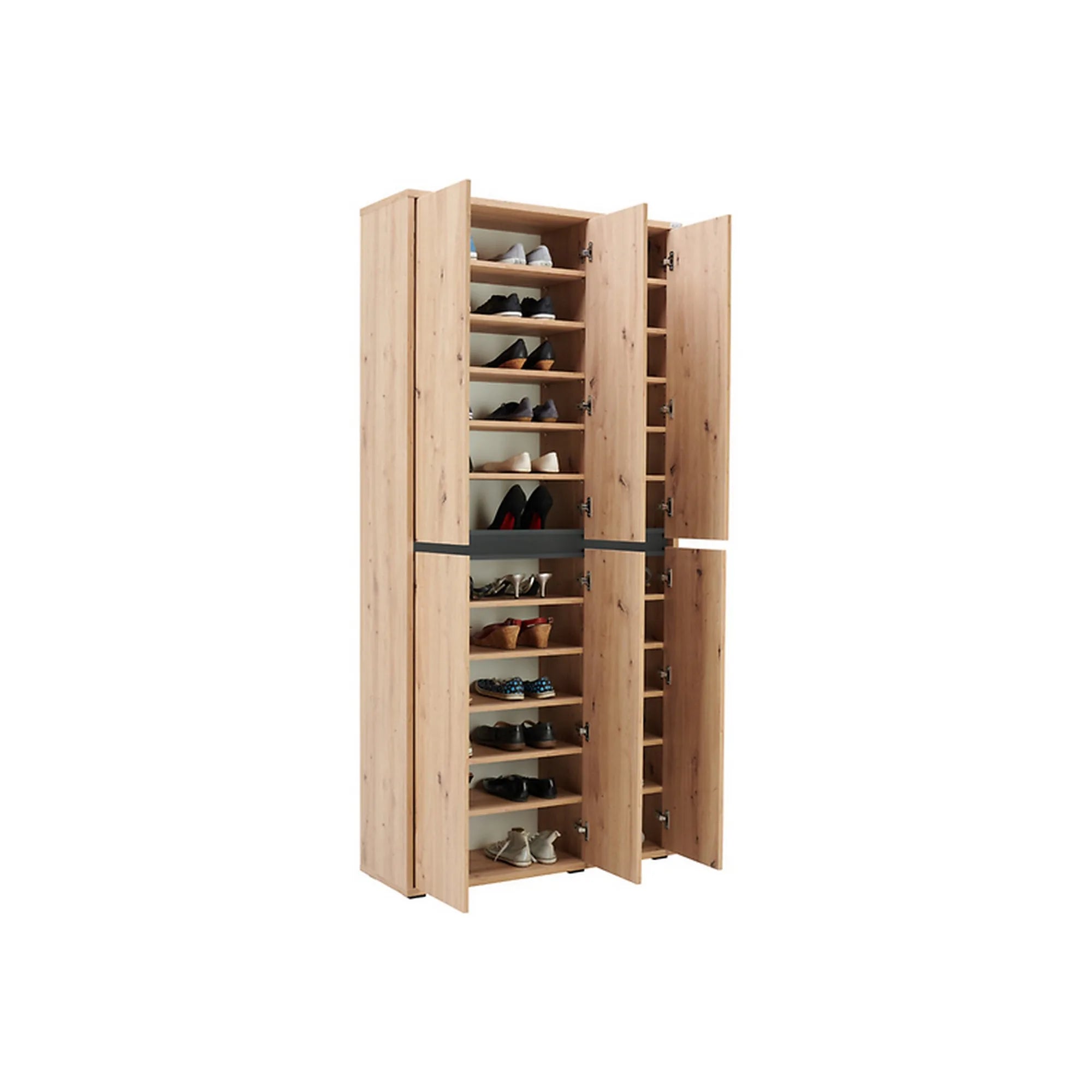 Pantofar LIV, stejar artisan/gri antracit, PAL laminat, 100x34x210 cm