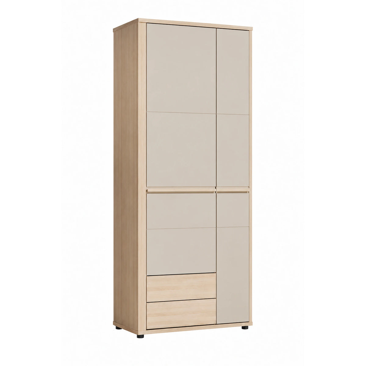 Dulap pentru living OSLO OS1, PAL laminat, cu 2 usi si 2 sertare, 78x55x200 cm