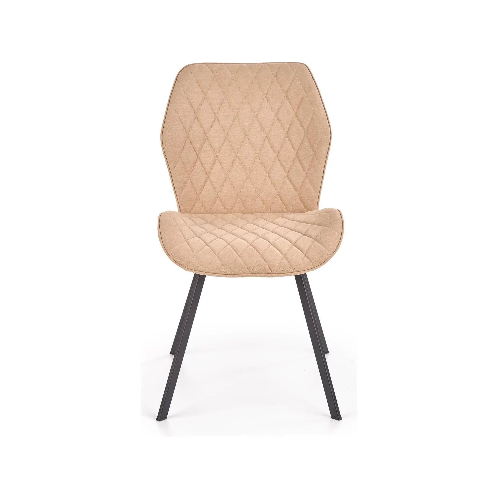 Scaun K360 bej/negru, stofa clasica/metal, 51x64x90 cm