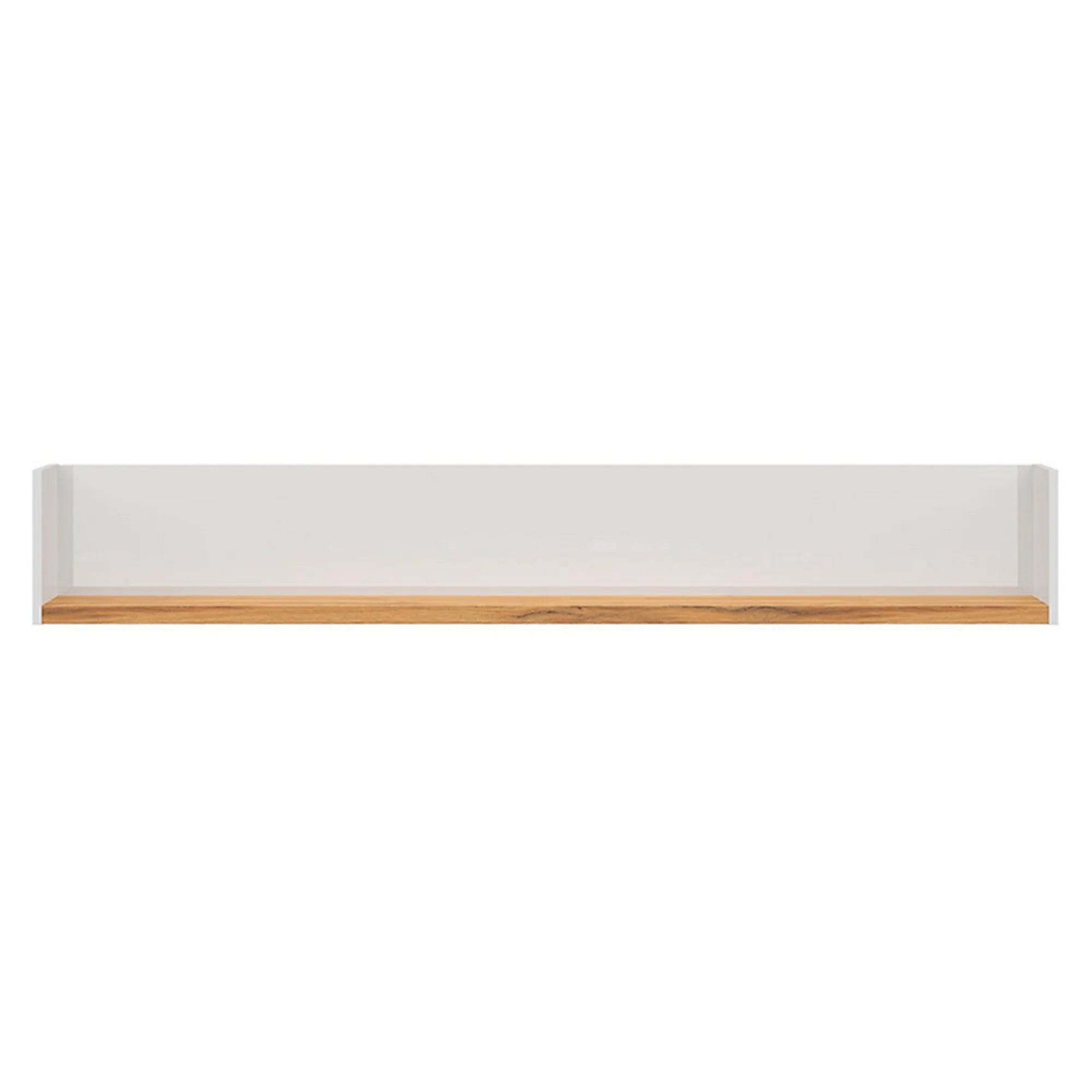 Raft perete HORTON, alb/stejar grandson, PAL laminat, 166x27x25 cm