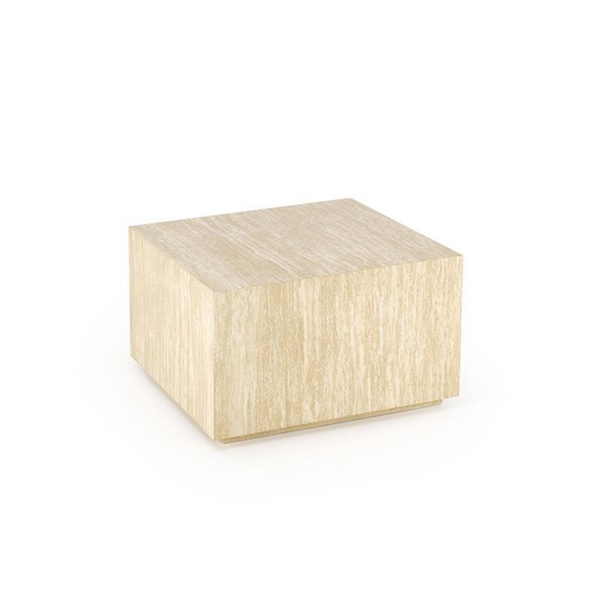 Masuta TRAVERTINO, efect de piatra travertin, 60x60x36 cm