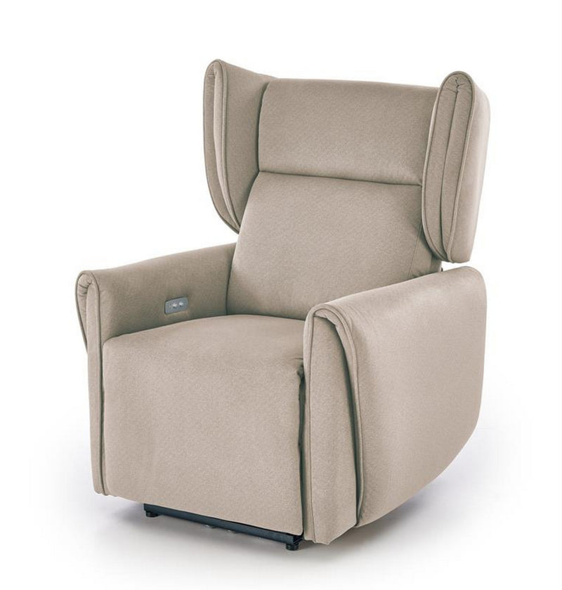 Fotoliu recliner GELATO, stofa clasica bej, 83x91/161x95/109 cm