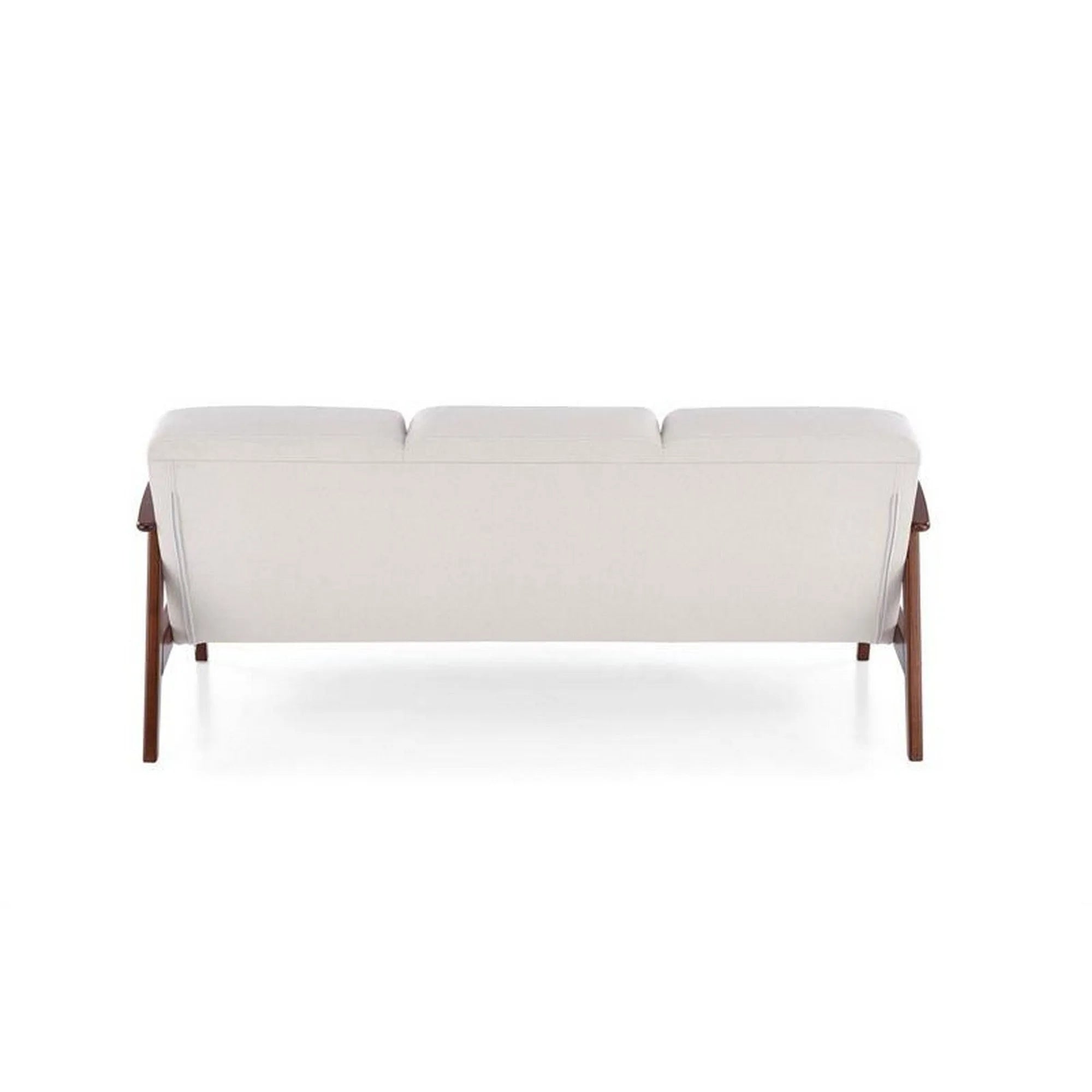 Canapea MILANO 3S, stofa catifelata bej deschis - Castel 04, 175x77x77 cm