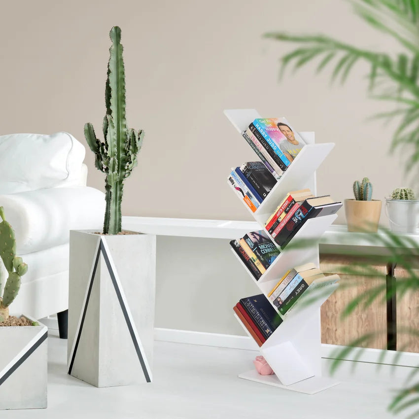Biblioteca BAKI NEW TYP 2, alb, DTD laminat, 40x20x115 cm