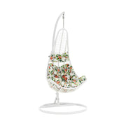 Balansoar gradina KALEA 2 NEW, alb/multicolor, metal/stofa clasica, 105x105x195 cm