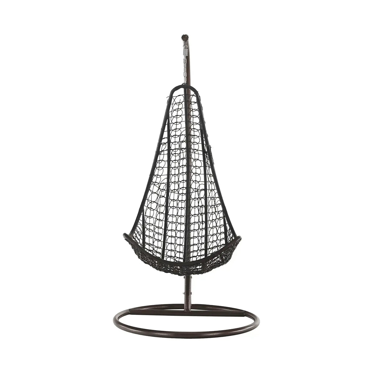 Balansoar gradina KALEA 2 NEW, maro/crem, metal/stofa clasica, 105x105x195 cm