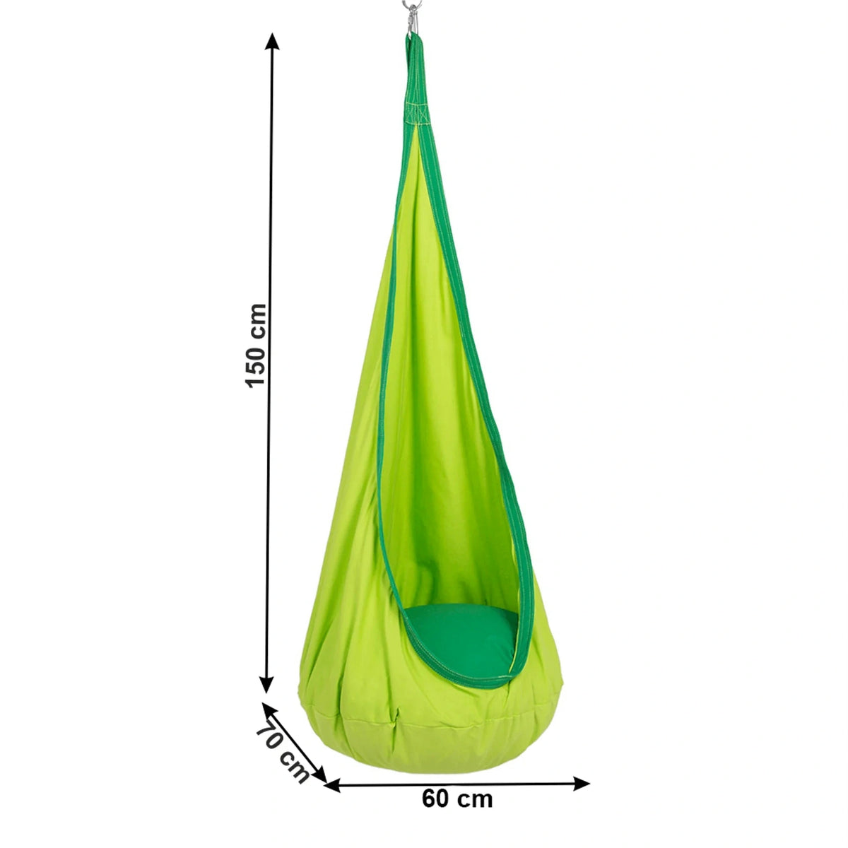 Balansoar gradina SIESTA TYP 1, verde, bumbac, 60x70x150 cm