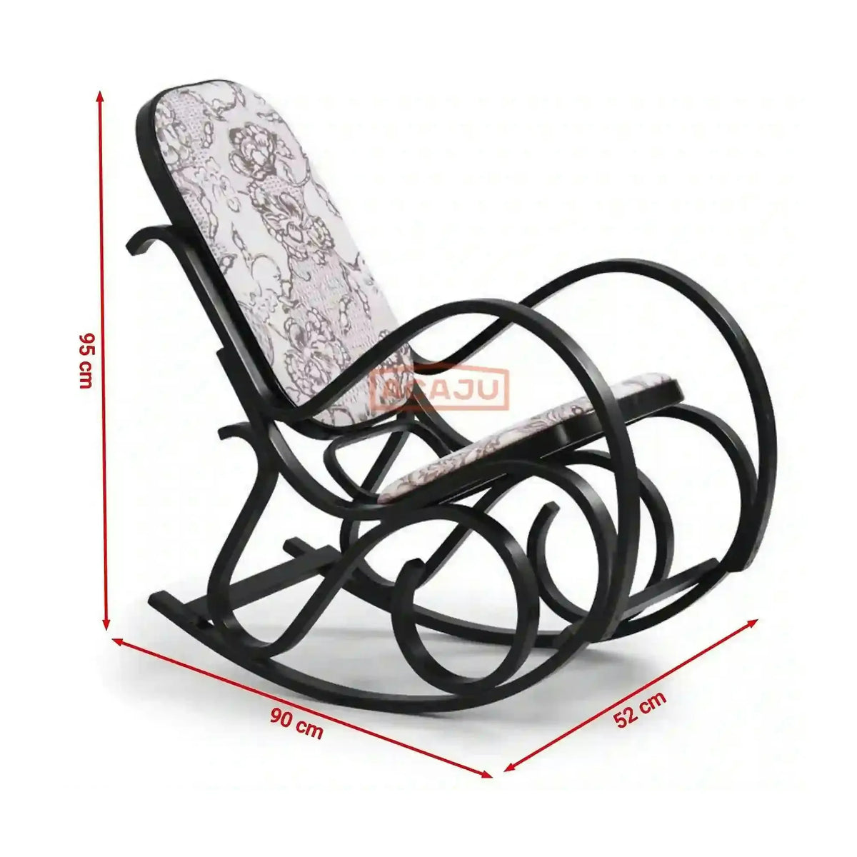 Balansoar MAX 2, wenge/multicolor, stofa/lemn indoit, 52x90x95 cm