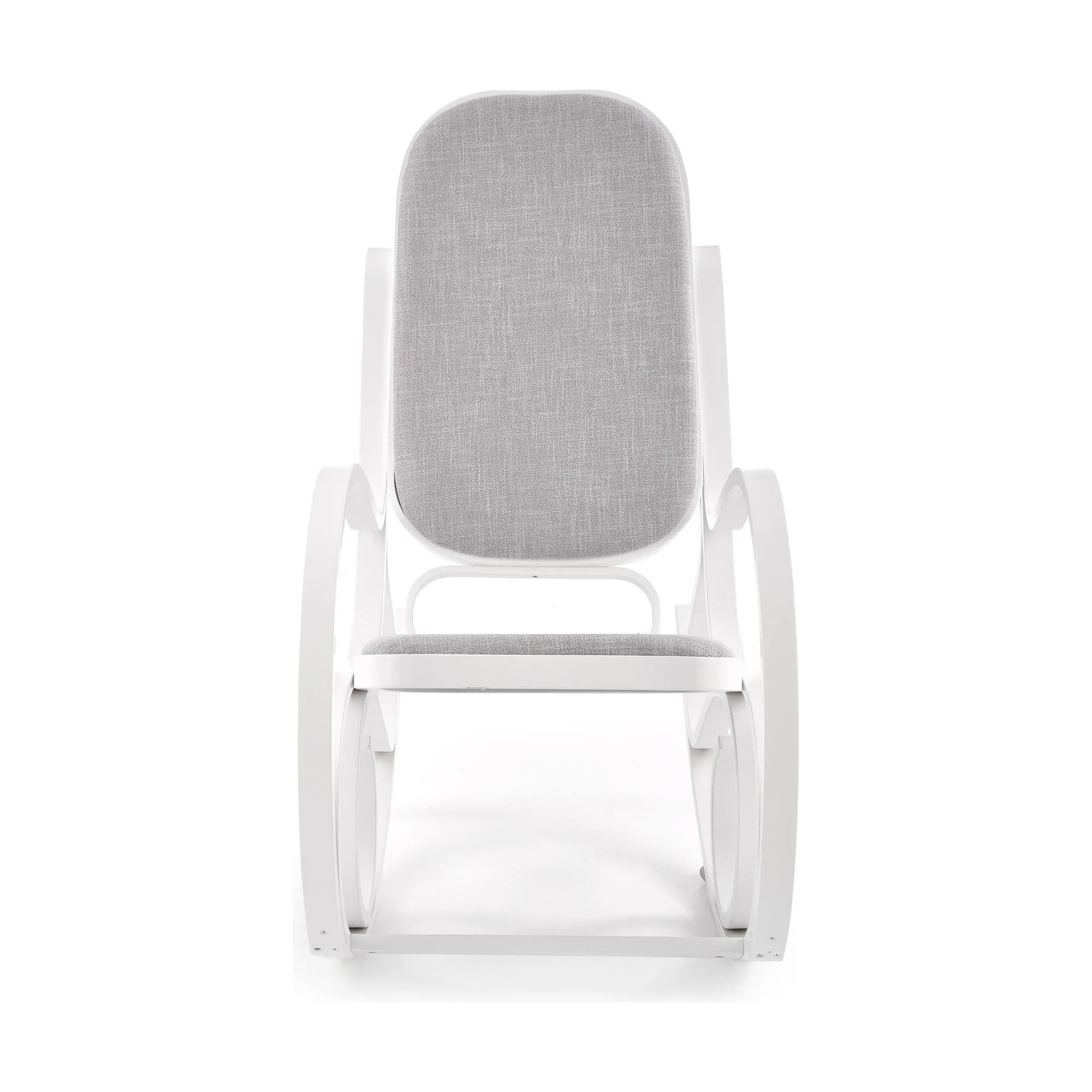 Balansoar MAX BIS PLUS, lemn curbat/stofa clasica gri/alb, 52x90x95 cm