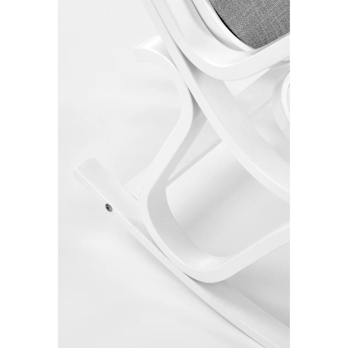 Balansoar MAX BIS PLUS, lemn curbat/stofa clasica gri/alb, 52x90x95 cm