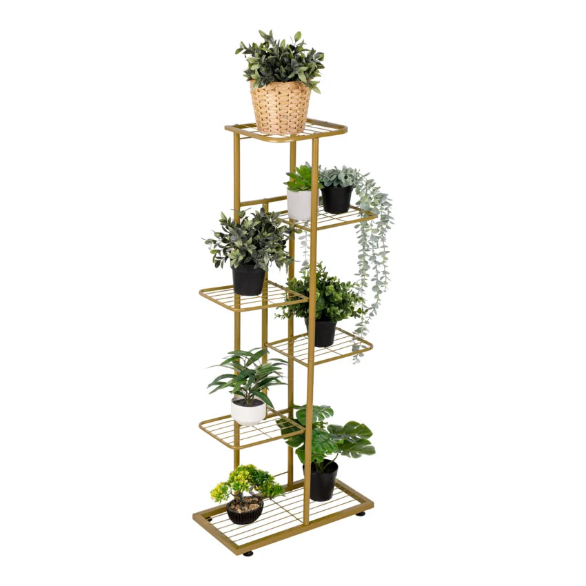 Etajera BAMIR TIP 3, auriu, metal, 44x22x108 cm