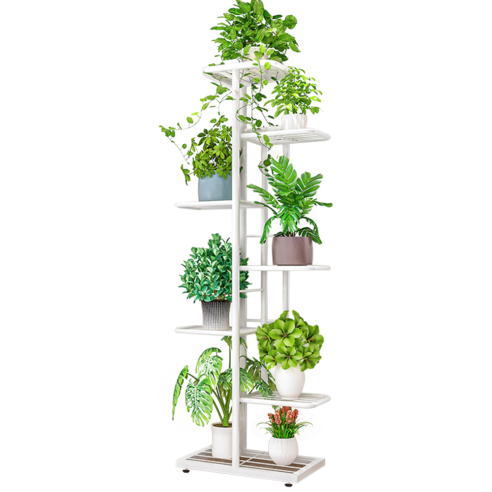 Etajera BAMIR TIP 2, alb, metal, 43x22x126 cm