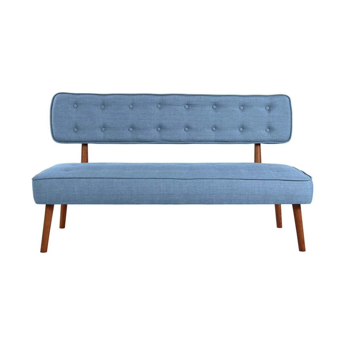 Banca 558ZEN1243, albastru deschis, lemn/poliester, 140x64x78 cm
