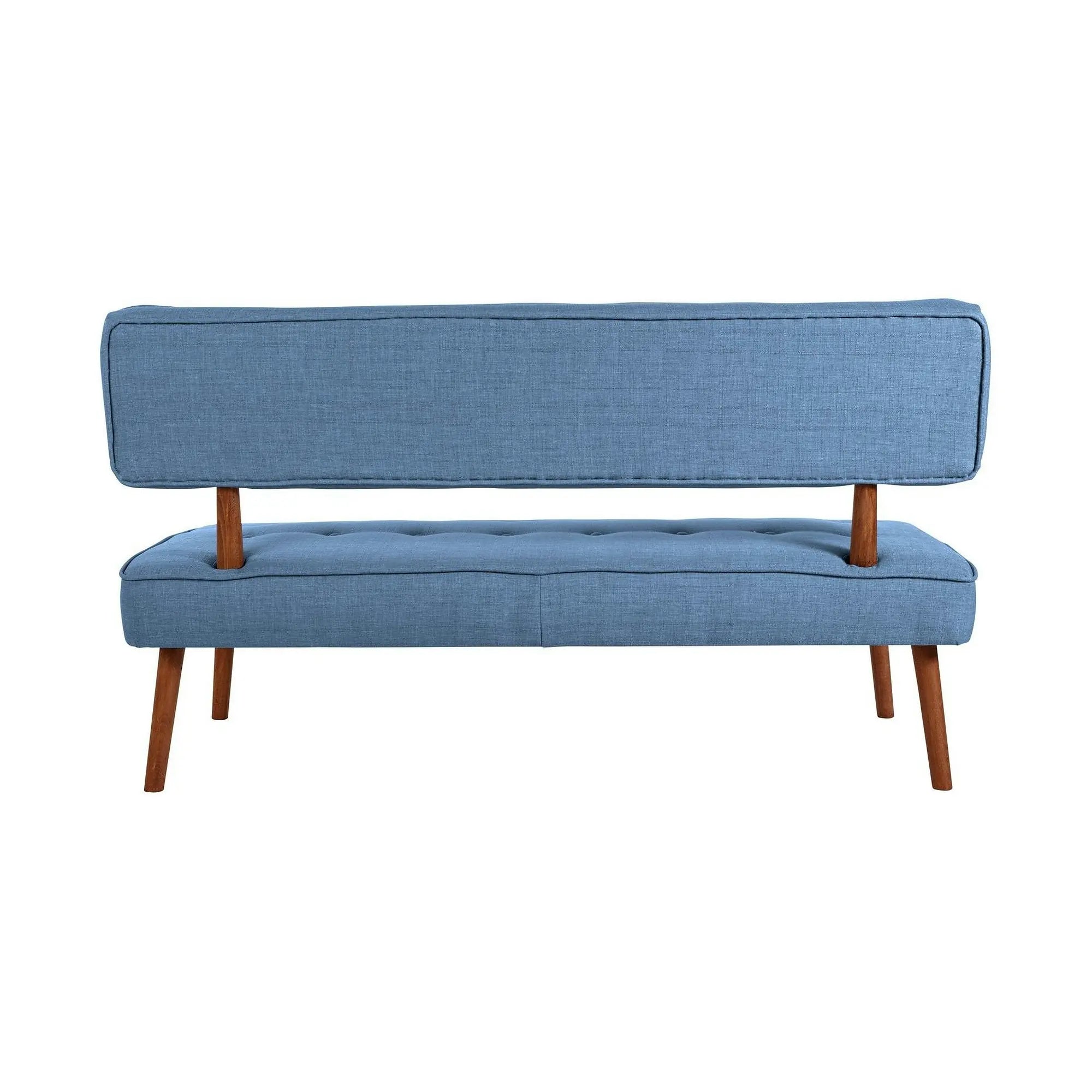 Banca 558ZEN1243, albastru deschis, lemn/poliester, 140x64x78 cm