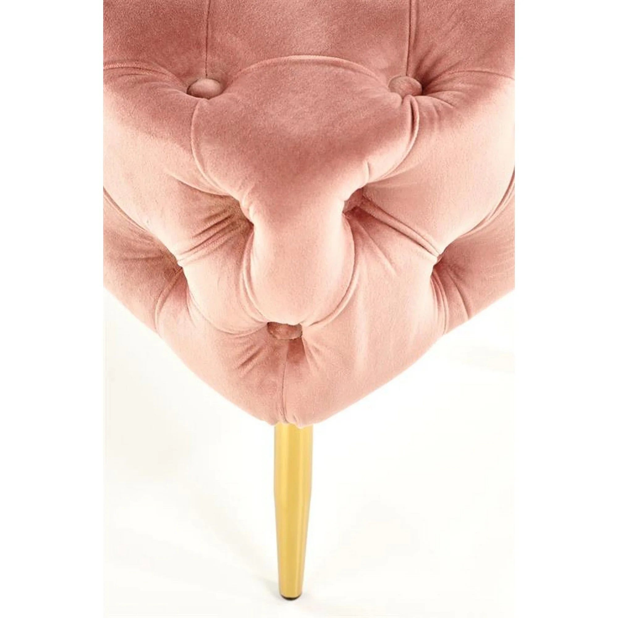 Banca ATHENA, stofa catifelata roz, 100x45x40 cm