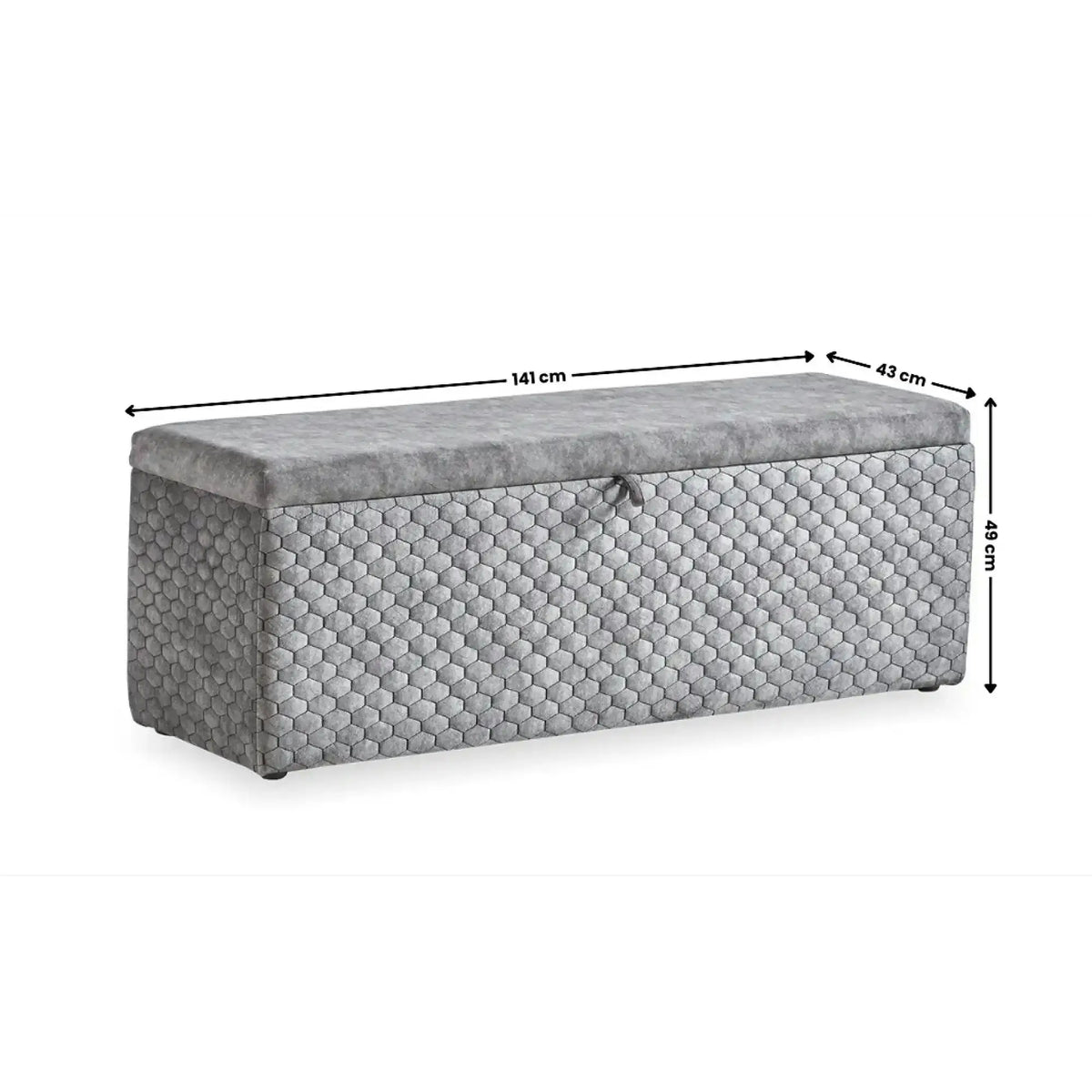Banca Babylon, gri, 141x43x49 cm