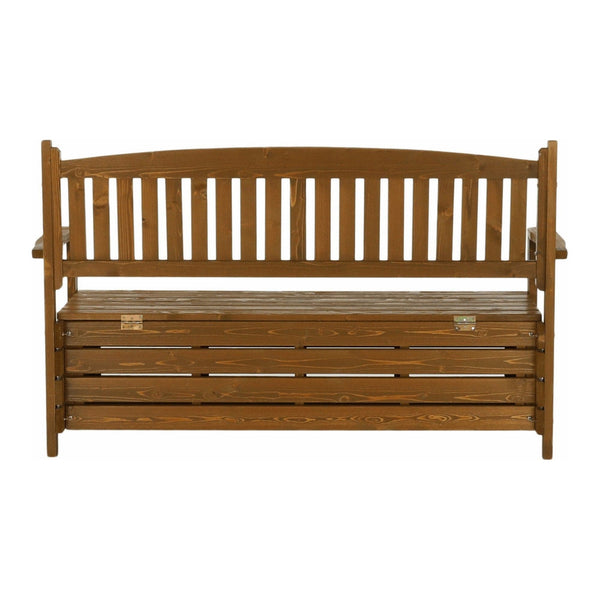 Banca gradina AMULA, stejar inchis, lemn, 150x58x88 cm