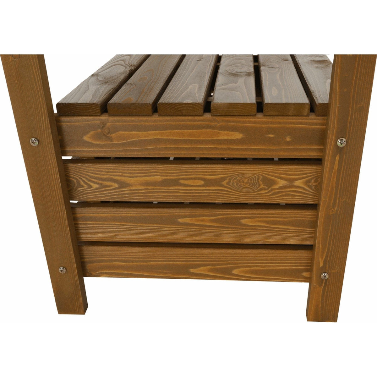 Banca gradina AMULA, stejar inchis, lemn, 150x58x88 cm