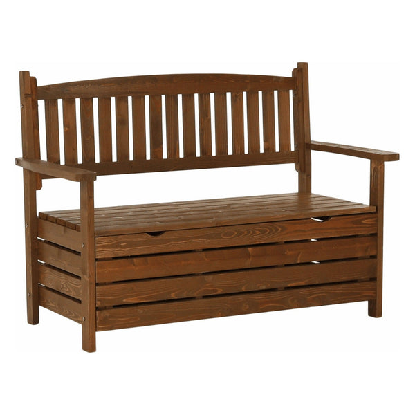 Banca gradina DILKA, lemn, stejar inchis, 124x58x88 cm