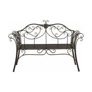 Banca gradina ETELIA, maro, metal, 131x49x89 cm
