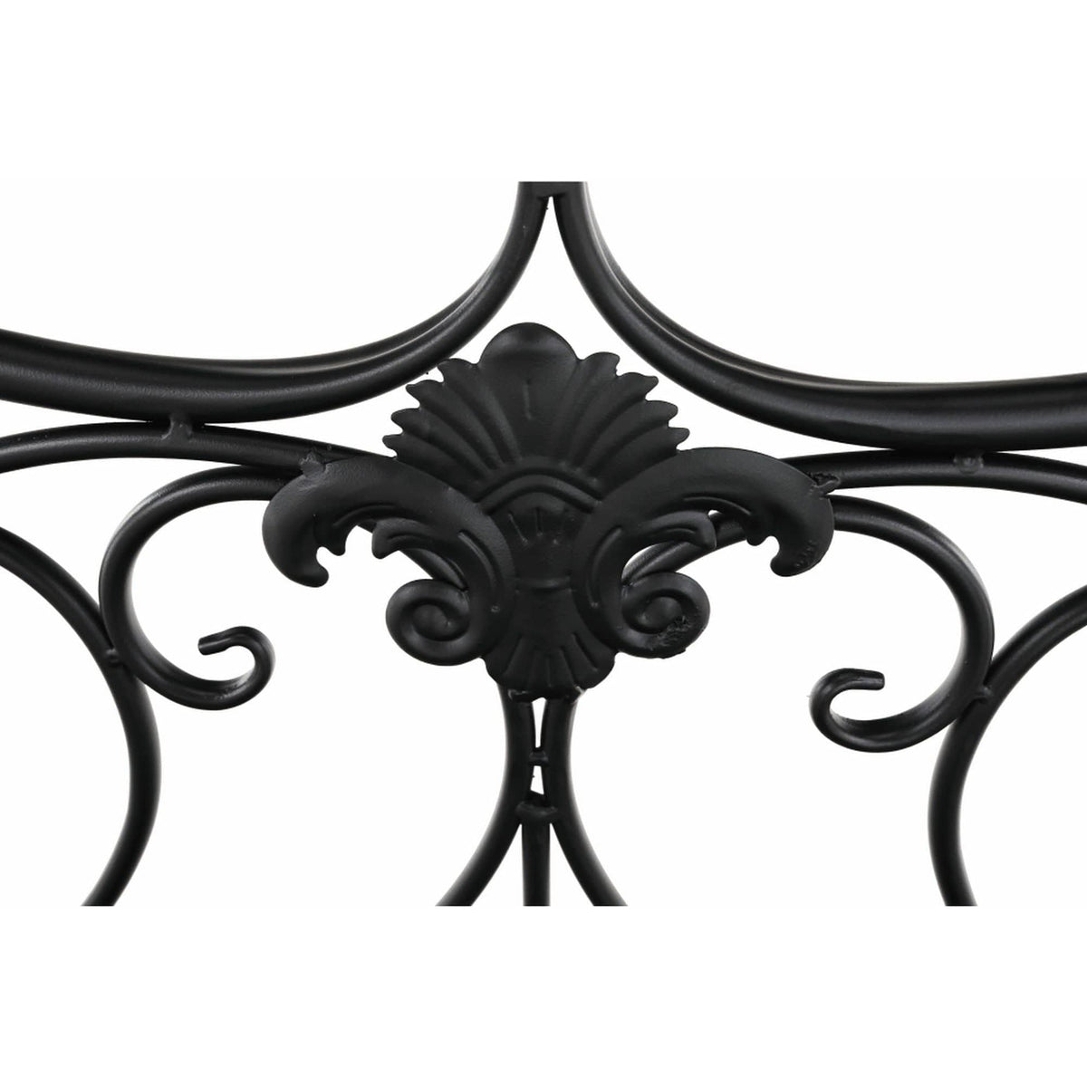 Banca gradina ETELIA, negru, metal, 131x49x89 cm