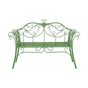 Banca gradina ETELIA, verde, metal, 131x49x89 cm