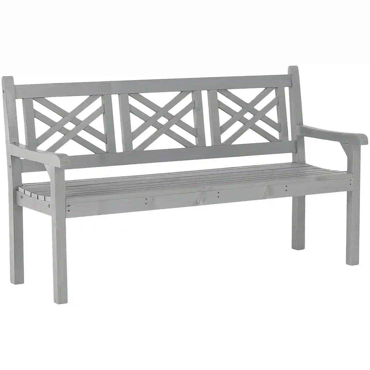 Bancă gradina FABLA, gri, lemn, 150x58x88 cm