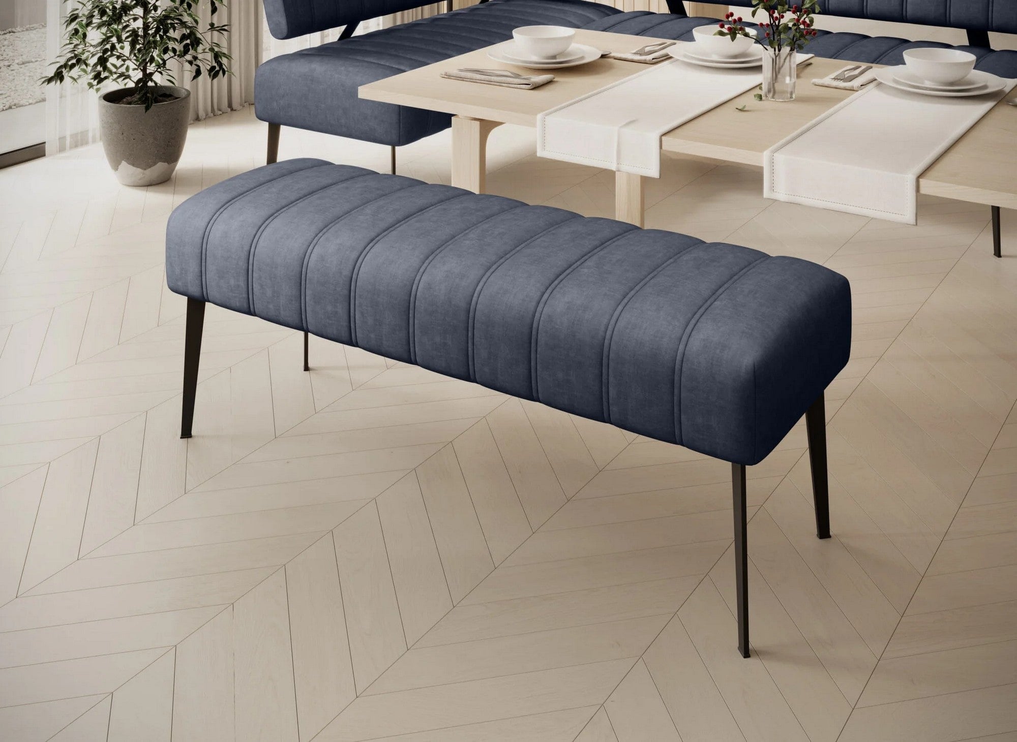 Bancheta ALTO, personalizabil materiale gama Oferta Avantaj, 133x47x54 cm