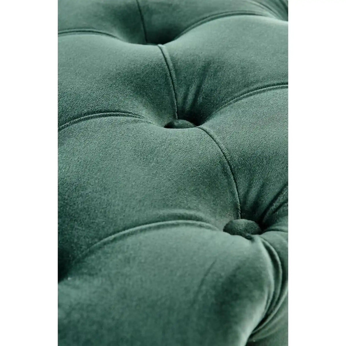 Bancheta verde ATHENA, stofa catifelata verde, 100x45x40 cm