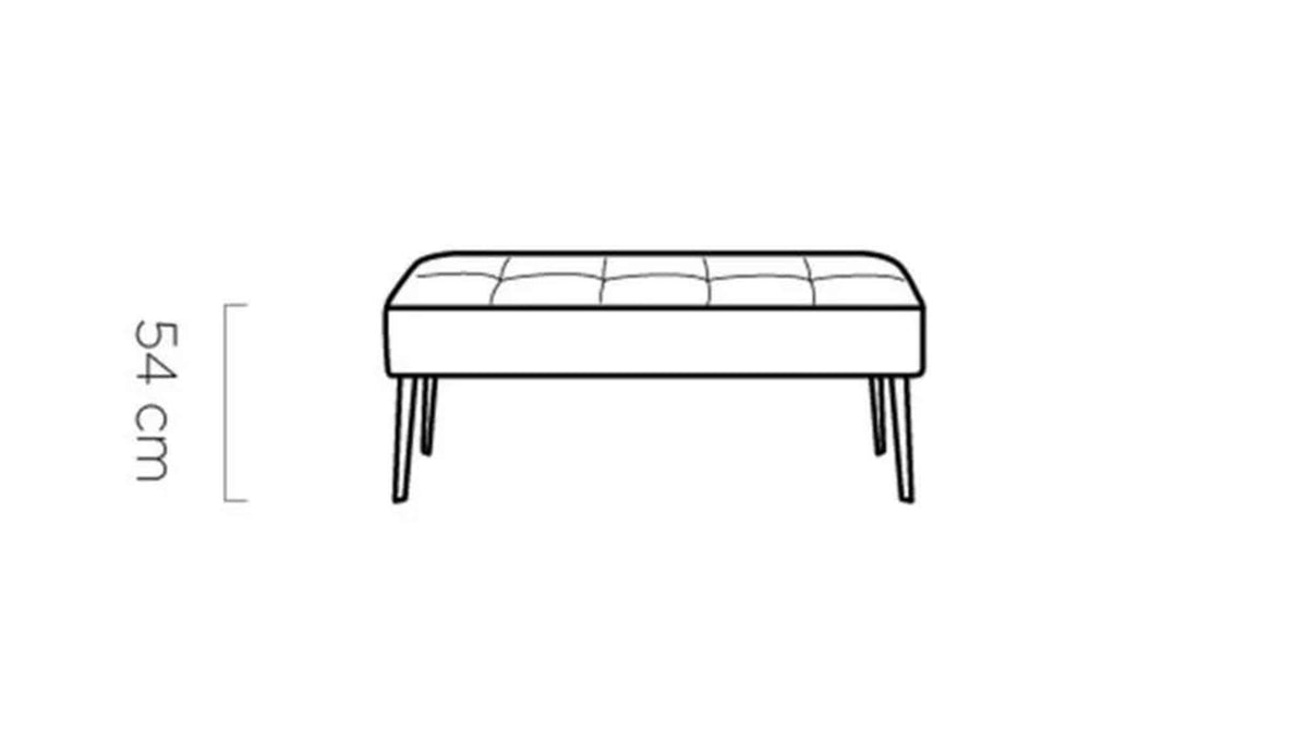 Bancheta BANCO, personalizabil materiale Gama Premium, 133x47x54 cm