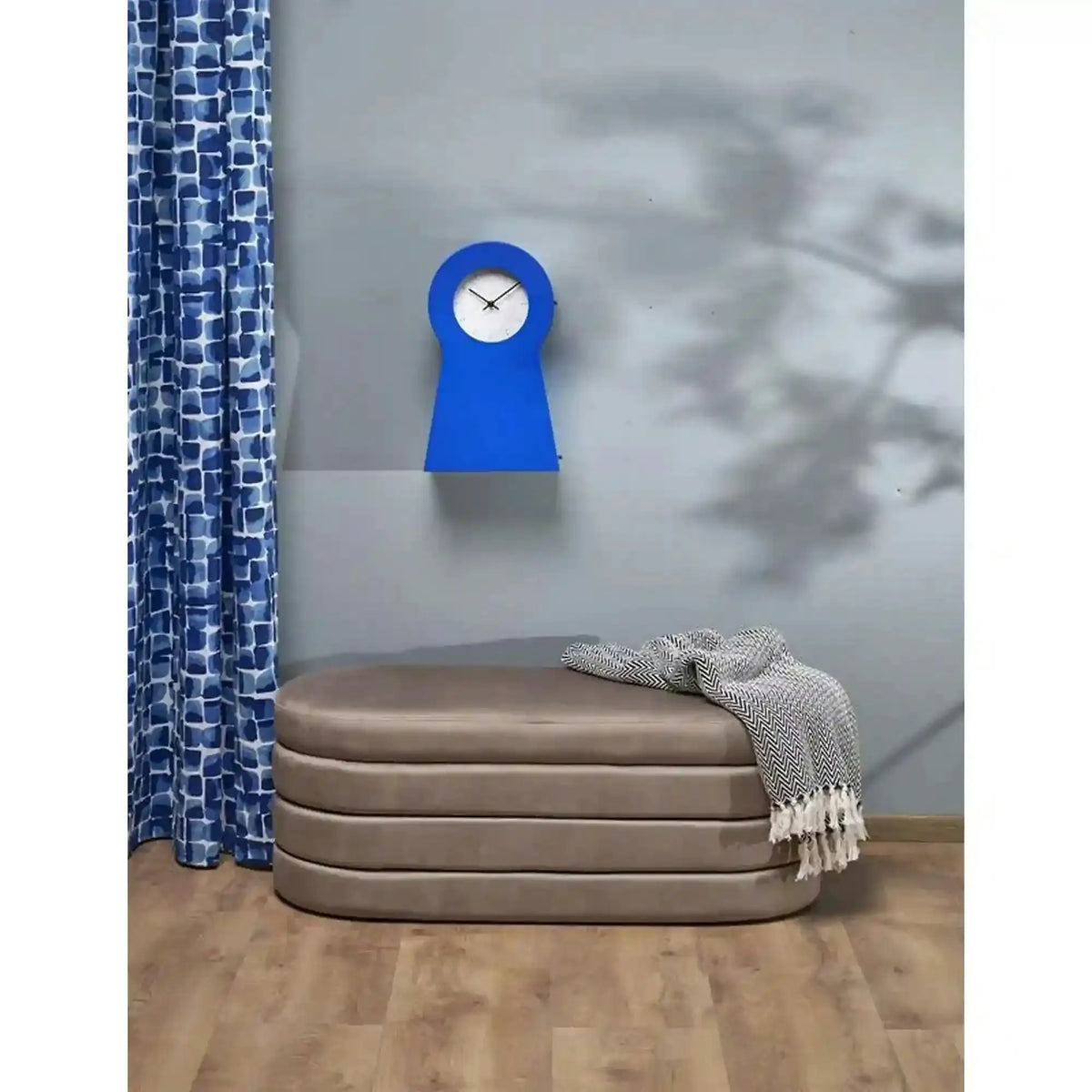 Bancheta CALPI, stofa catifelata bej, 110x46x42 cm